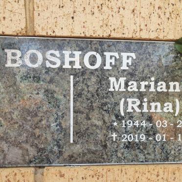 BOSHOFF Mariana 1944-2019