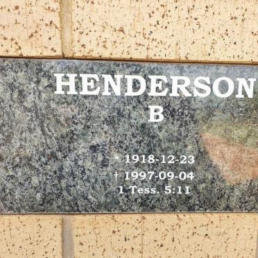 HENDERSON B. 1918-1997