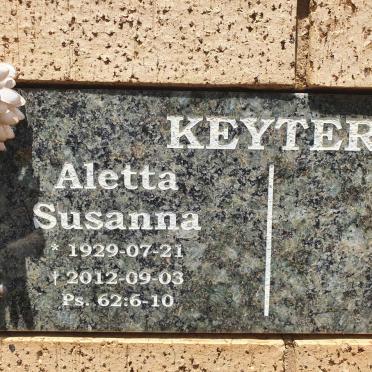 KEYTER Aletta Susanna 1929-2012