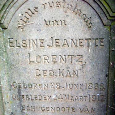 LORENTZ Elsine Jeanette nee KAN 1868-1917