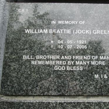 GREEN William Beattie 1921-2006