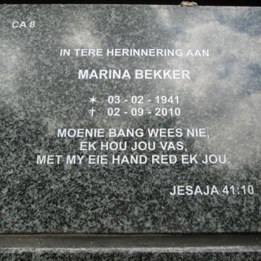 BEKKER Marina 1941-2010