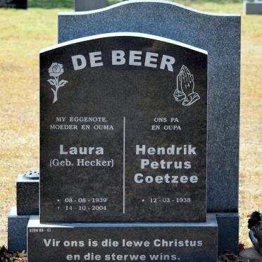 BEER Hendrik Petrus Coetzee, de 1938- &amp; Laura HECKER 1939-2004
