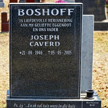 BOSHOFF Joseph Caverd 1946-2005