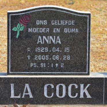 COCK Anna, la 1929-2005