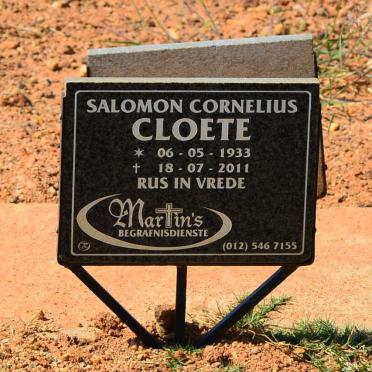 CLOETE Salomon Cornelius 1933-2011