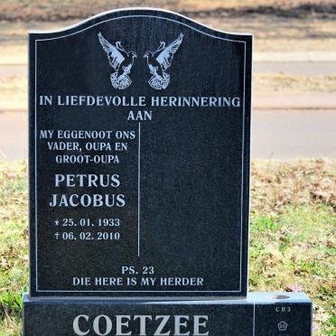 COETZEE Petrus Jacobus 1933-2010