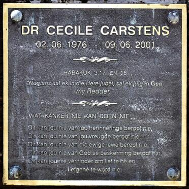 CARSTENS Cecile 1976-2001
