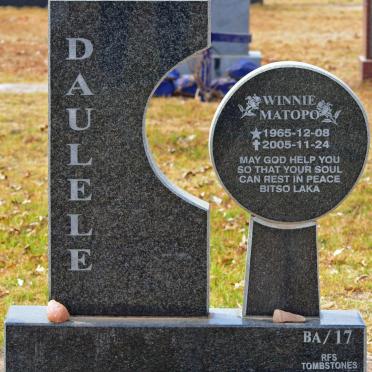 DAULELE Winnie Matopo 1965-2005