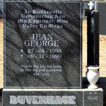 DUVENHAGE Jean George 1933-1999