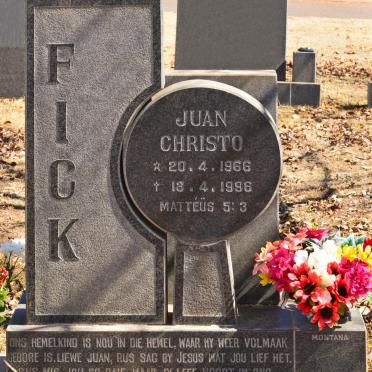 FICK Juan Christo 1966-1996