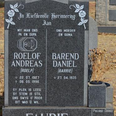 FOURIE Roelof Andreas 1927-1996 &amp; Barend Daniel 1935-