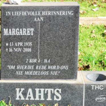 KAHTS Margaret 1935-2000
