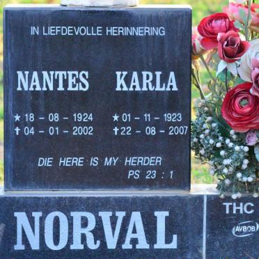 NORVAL Nantes 1924-2002 &amp; Karla 1923-2007