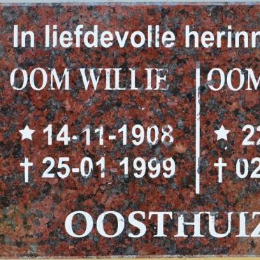 OOSTHUIZEN Oom Willie 1908-1999 :: OOSTHUIZEN Oom Theunis 1924-2000