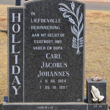 HOLLIDAY Carl Jacobus Johannes 1924-1997