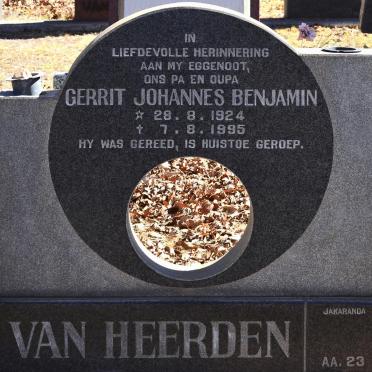 HEERDEN Gerrit Johannes Benjamin, van 1924-1995