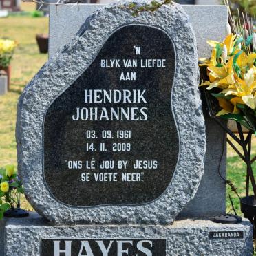 HAYES Hendrik Johannes 1961-2009