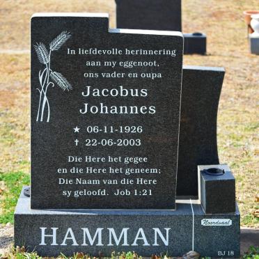 HAMMAN Jacobus Johannes 1926-2003