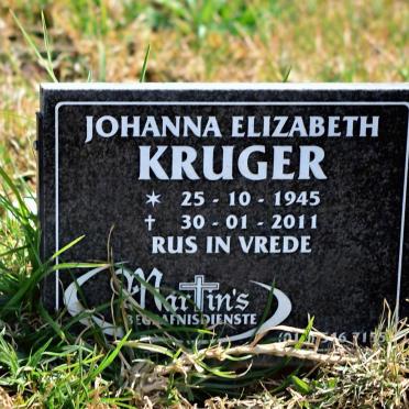 KRUGER Johanna Elizabeth 1945-2011