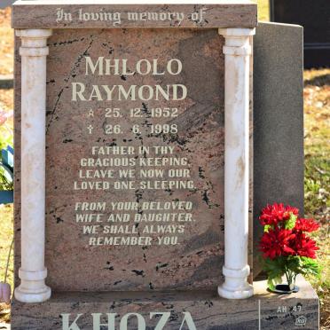 KHOZA Mhlolo Raymond 1952-1998