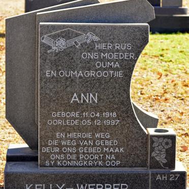 KELLY Ann nee WEBBER 1918-1997