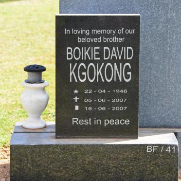 KGOKONG Boikie David 1946-2007