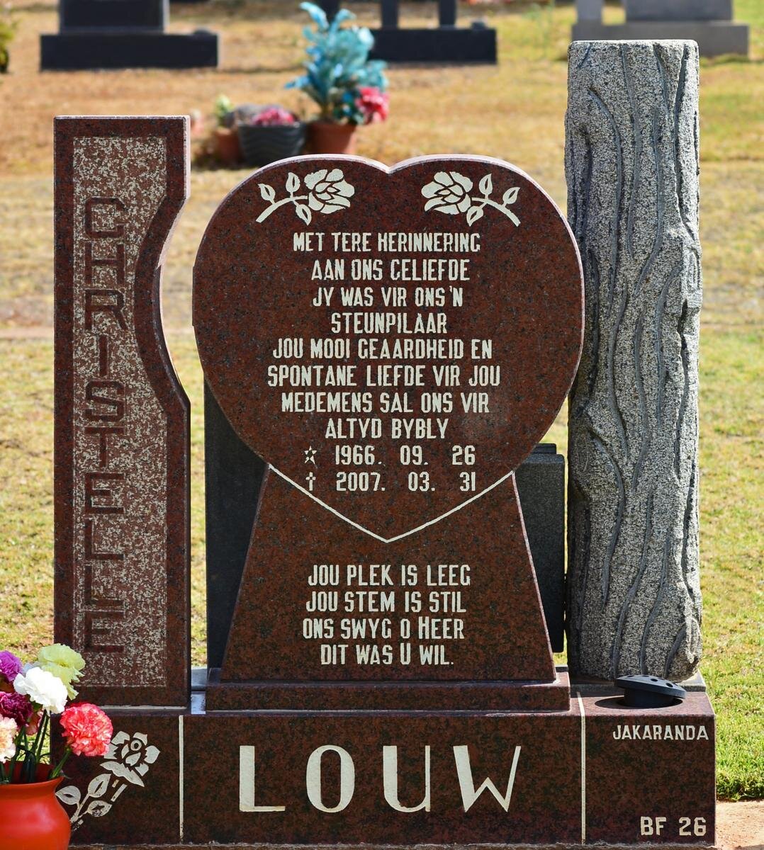 LOUW Christelle 1966-2007