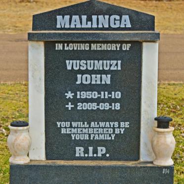 MALINGA Vusumuzi John 1950-2005