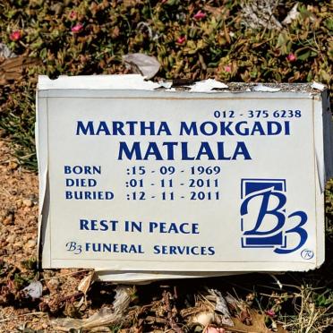 MATLALA Martha Mokgadi 1969-2011