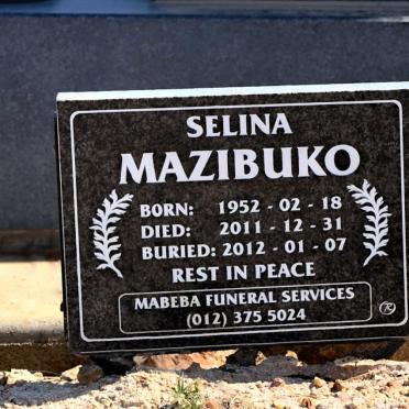MAZIBUKO Selina 1952-2011