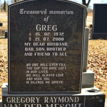 MESCHT Gregory Raymond, van der 1972-2000