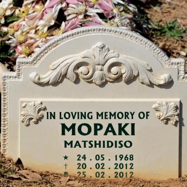 MOPAKI Matshidiso 1968-2012