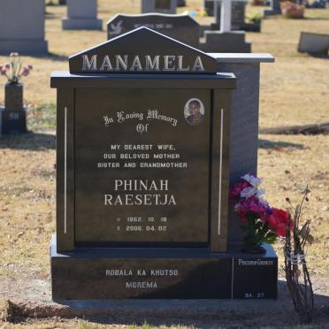 MANAMELA Phinah Raesetja 1962-2006
