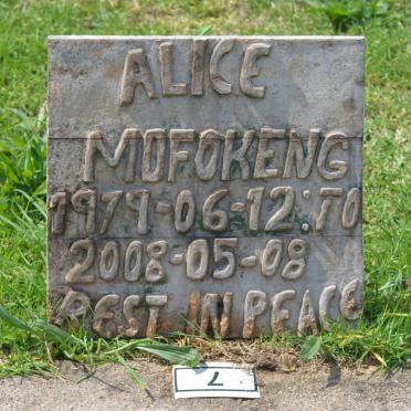 MOFOKENG Alice 1979-2008