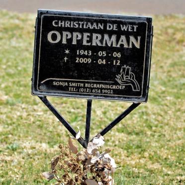 OPPERMAN Christiaan De Wet 1943-2009