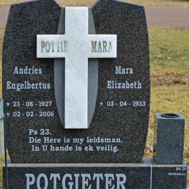 POTGIETER Andries Engelbertus 1927-2006 &amp; Mara Elizabeth 1933-