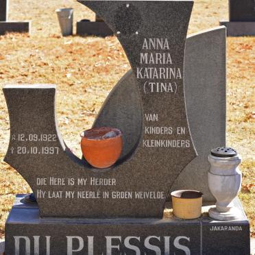 PLESSIS Anna Maria Katarina, du 1922-1997