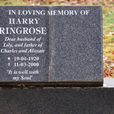 RINGROSE Harry 1920-2000
