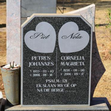 STADEN Petrus Johannes, van 1933-2005 &amp; Cornelia Magrieta 1938-2001