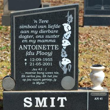 SMIT Antoinette nee DU PLOOY 1955-2001