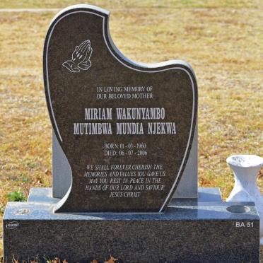 WAKUNYAMBO Miriam 1960-2006