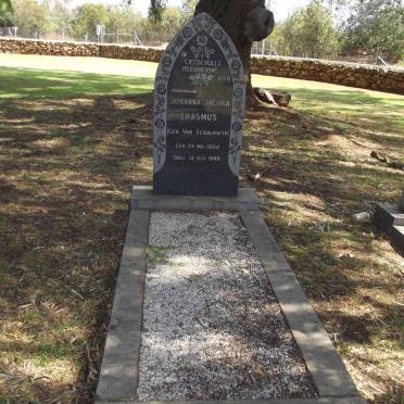 ERASMUS Johanna Jacoba nee VAN SCHALKWYK 1864-1948