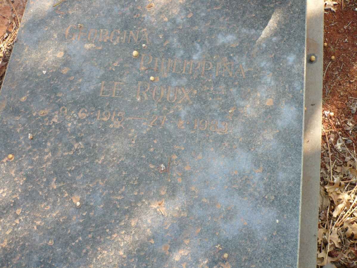ROUX Georgina Philippina, Le 1915-1983