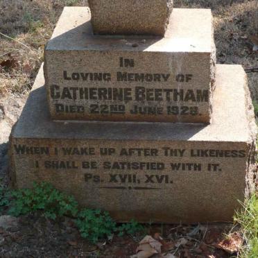 BEETHAM Catherine -1928