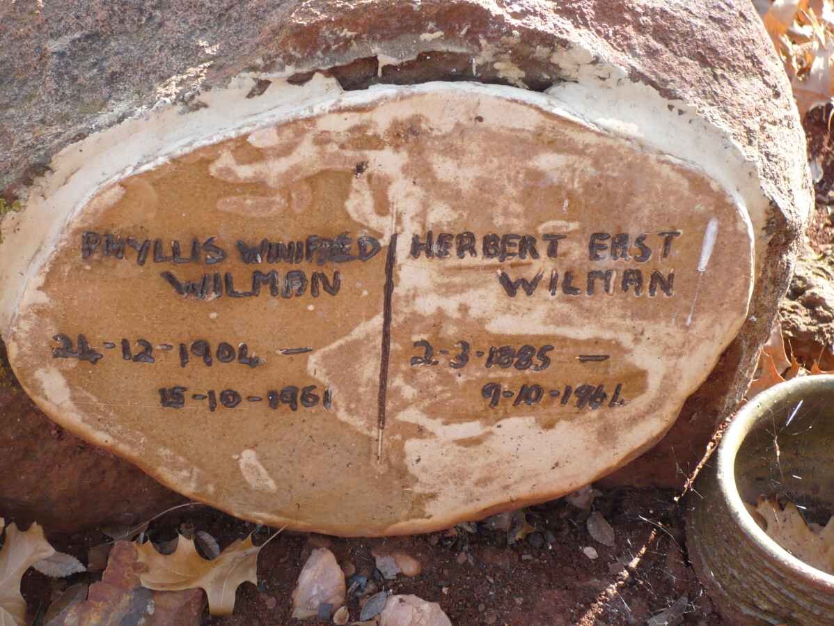 WILMAN Herbert East 1885-1961 &amp; Phyllis Winifred 1904-1961