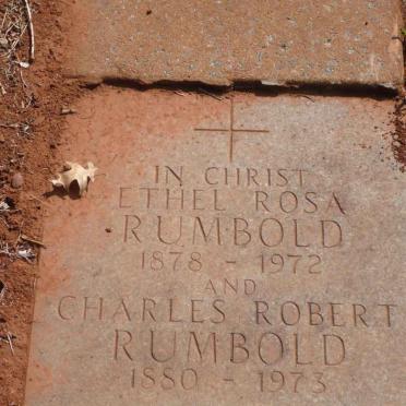 RUMBOLD Charles Robert 1880-1973 &amp; Ethel Rosa 1878-1972