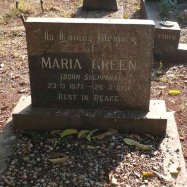 GREEN Maria nee SHEPPARD 1877-1958