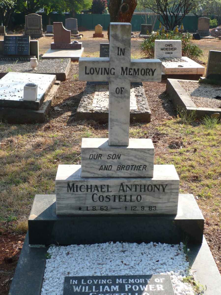 COSTELLO Michael Anthony 1963-1983