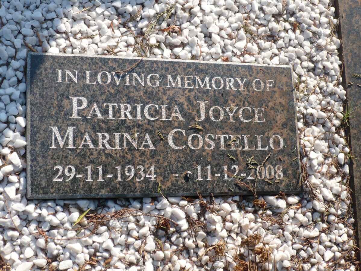COSTELLO Patricia Joyce Marina 1934-2008